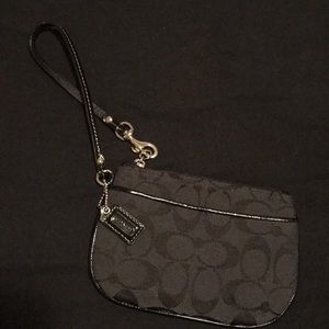 NWOT COACH Black Small Wristlet